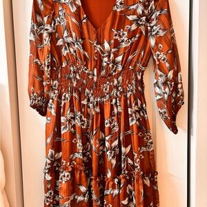 Floral Rust Dress